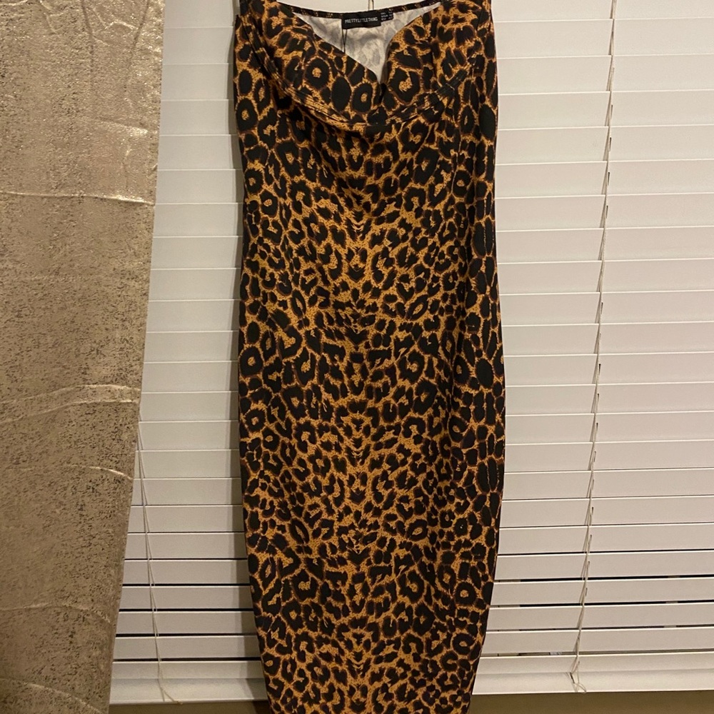 Pretty little thing leopard print dress!